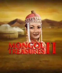 Explore the vibrant culture of Mongolia with Mongol Treasures 2 slot by Endorphina, featuring a beautiful Mongolian woman clothed in traditional attire against a golden Mongolian steppe backdrop. This image captures the spirit of Mongolian culture, offering a memorable cultural journey. 