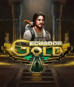 An immersive view of ELK Studios' Ecuador Gold slot, showcasing its vibrant jungle setting and treasure-hunting adventure. The visual emphasizes the slot's expansive 6-reel layout, complemented with its distinctive features, attractive for those interested in the thrill of treasure hunting.